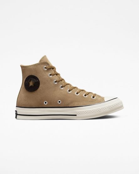 Men's Converse Chuck 70 Suede High Top Shoes Brown / Black | AU 8416CO